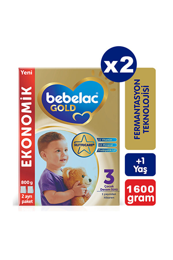 Bebelac Gold 3 Devam Sütü 800 gr X 2 Adet