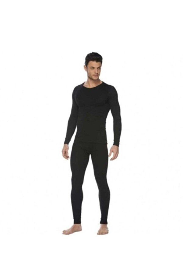 bejamonti chocolate baby kids Erkek Siyah Termal Set Alt Üst Takım Fanila