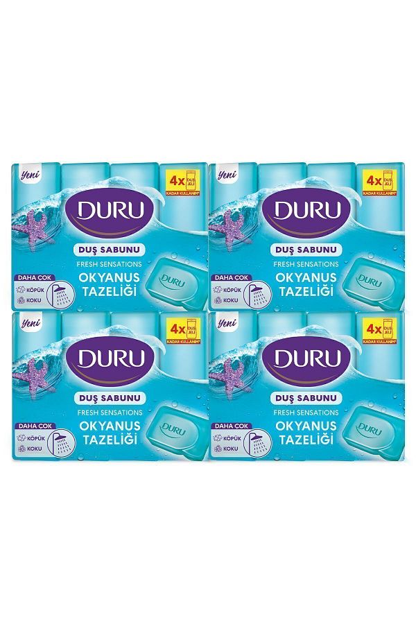 Duru-فريش سينسيشنز نضارة المحيط 16 قطعة صابون استحمام 4x600 جرام 1