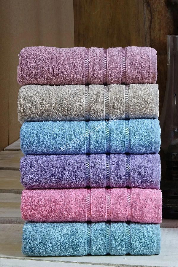 Meslina Home 50x90cm 6 Pieces Hand Towels Face Towels HS Squeezed Solid Color Trendyol
