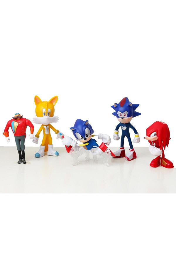 e-life shop-Sonic Boom Werehog Doctor Eggman Miles Tails Sonic Hedgehog Knuckles 5-Piece Character Figure Toy Set 1