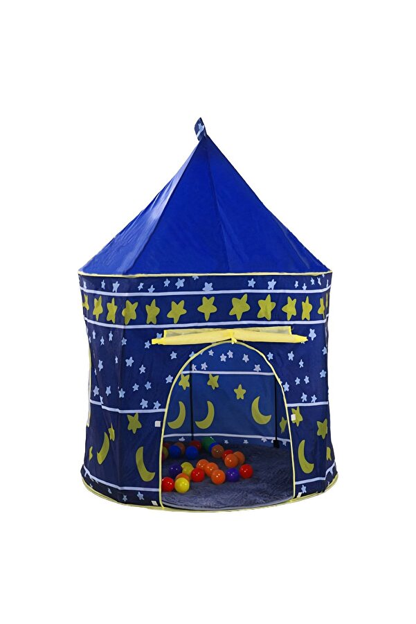 MJ TOYS Cirkus Şato Çocuk Oyun Çadırı - Cirkus Muhteşem Seri - Kolay Kurulum Lacivert Oyun Evi