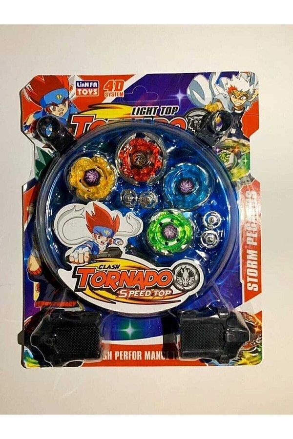 Beyblade Metal Fushion Tornado Clash 4 Piece Toy Set with 5d Arena Trendyol
