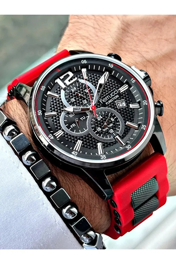 Ferrucci-Function Fcf.11550Fs.05 Silicone Cord Men's Wristwatch 1
