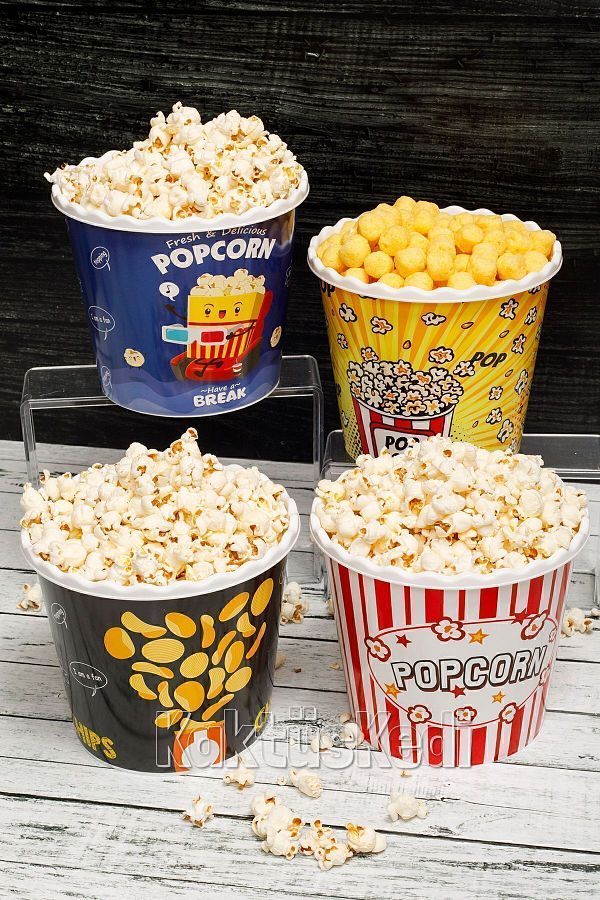 KaktüsKedi-4 Popcorn Buckets| Popcorn Box Set 1