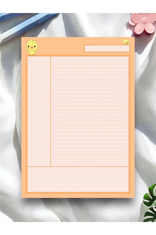 Mirya Notes-Chick Patterned A4 Notepad - Notepad 1