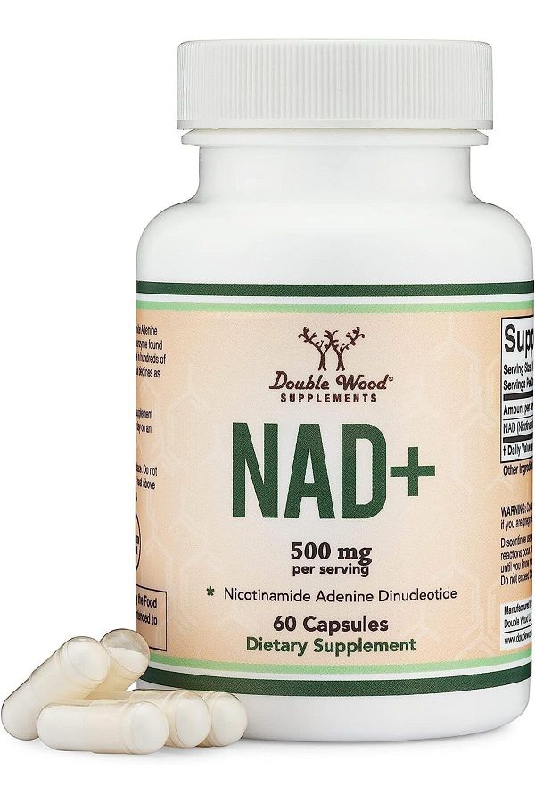 DOUBLE WOOD-NAD+ 500 mg - 60 Capsules Nicotinamide Adenine Dinucleotide Supplement 1