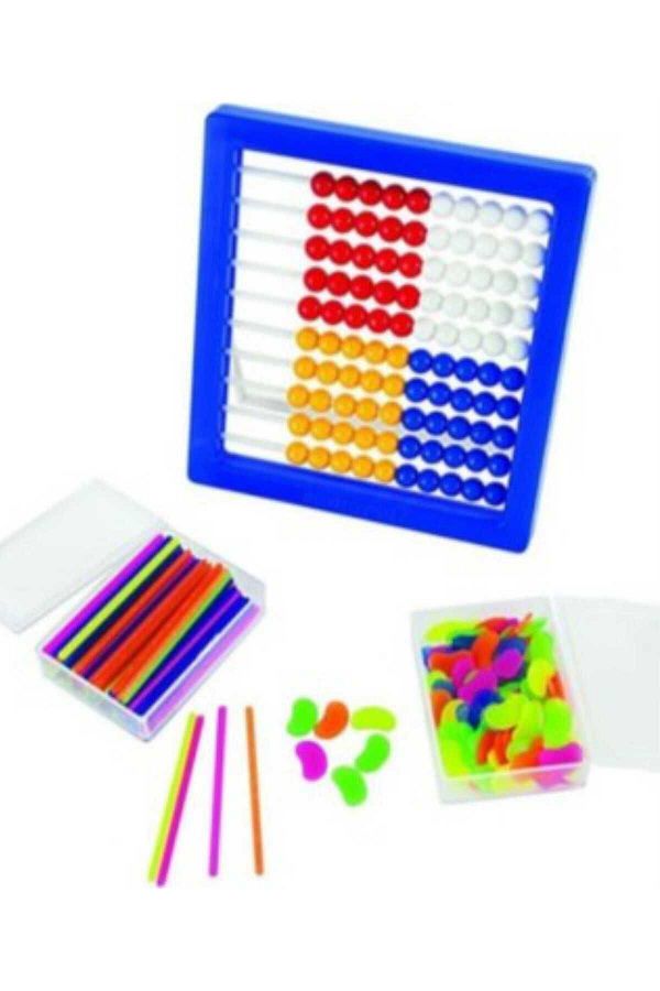Ark-Primary School Set of 3 Abacus + Counting Sticks + Counting Beans 1
