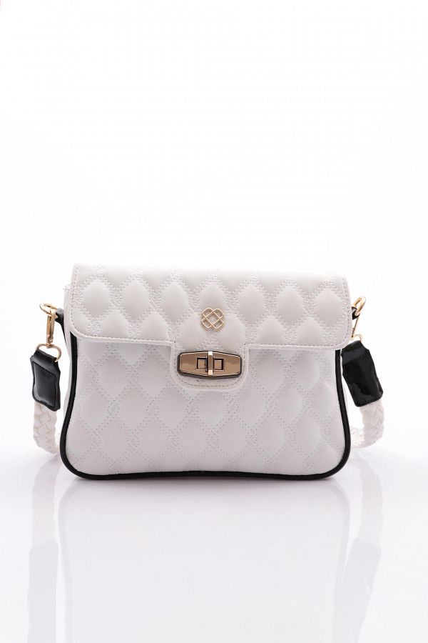 DGN-White Handle Braided Women's Bag 1