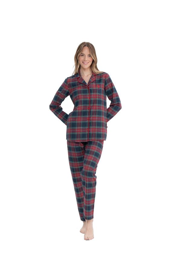 U.S. Polo Assn. Licensed Navy Blue Women s Pajama Set Padded 17130 Trendyol