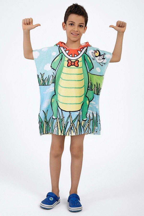 VEVİEN HOME-Crocodile Patterned Beach Towel for Kids 1