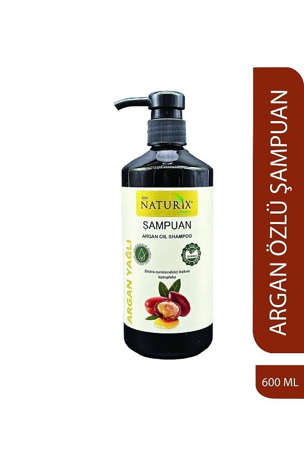 Naturix-شامبو زيت الأرغان 600 مل - العناية الطبيعية والترطيب للشعر التالف 1