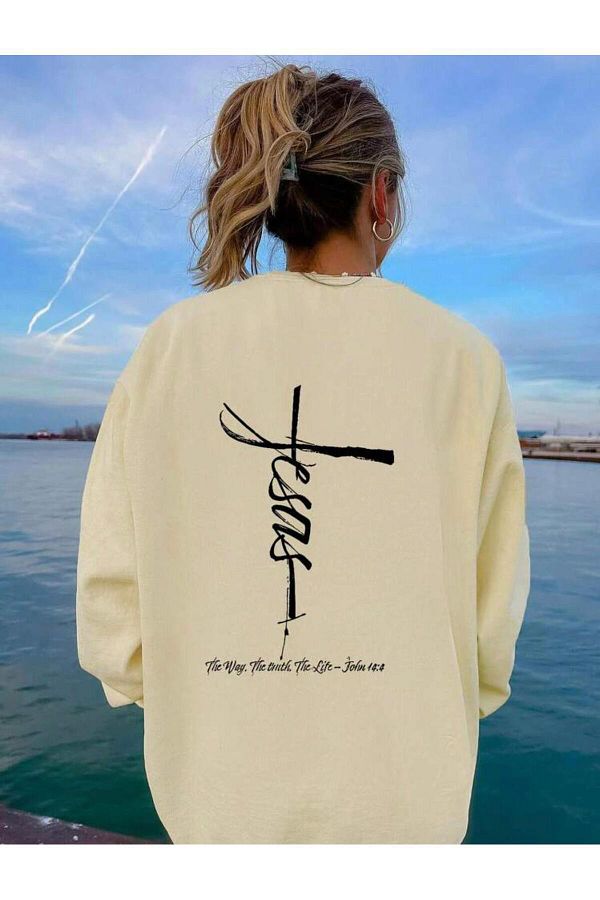 AFROGİYİM-Unisex Λεπτομέρεια πλάτης Ειδικού Σχεδιασμού Φούτερ με στάμπα μεγάλου μεγέθους 1