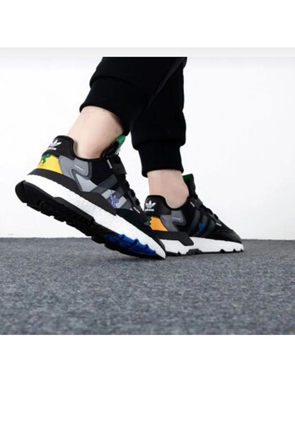 Adidas nite jogger black yellow online