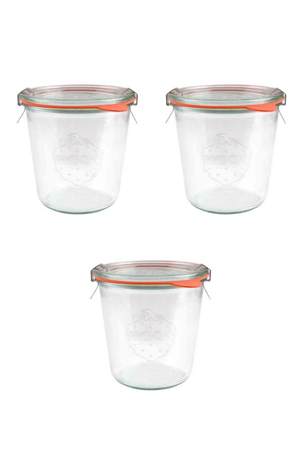 Weck-Jar Glass Storage Container 580 Ml Cup Type (Pack of 3) 1