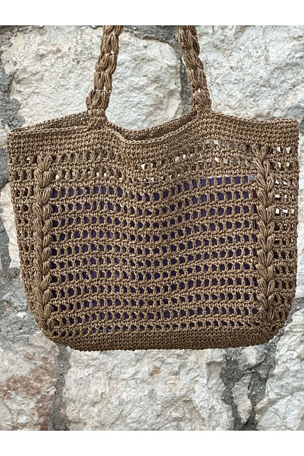 Handmade-حقيبة منسوجة بحبل ورقي 1