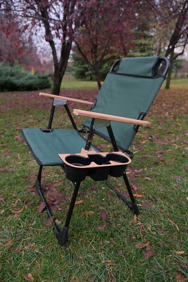 Camp chair drink holder on sale