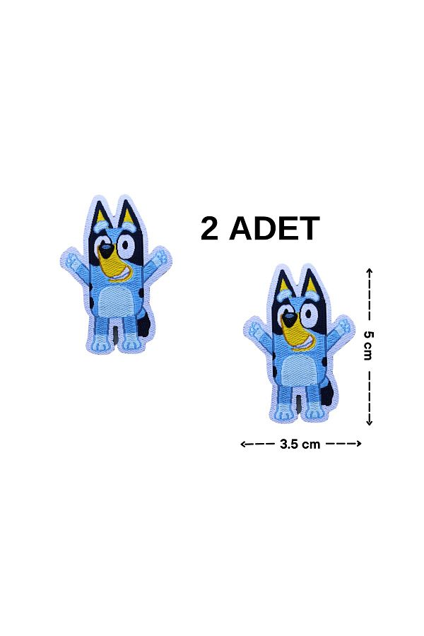 Megas Etiket-Adhesive Bluey Character Woven Rigging/Patch with Iron 1