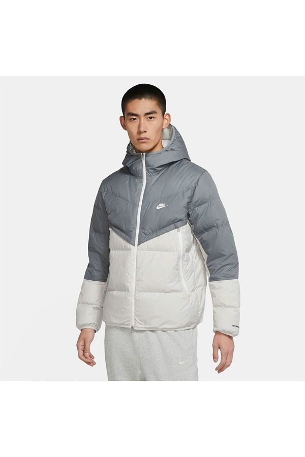 Mens grey nike coat sales