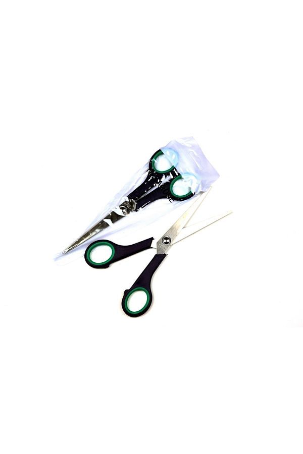 Nazarone-Green Handle Double Rivet Scissors No:7.5 1