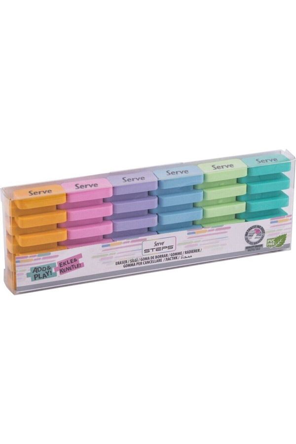 Woohoobox-Serve Steps Pastel Eraser Set 1