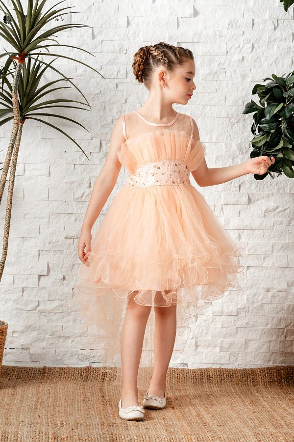 lillia kids Elegant Tulle Girl s Evening Dress Graduation Dress Trendyol