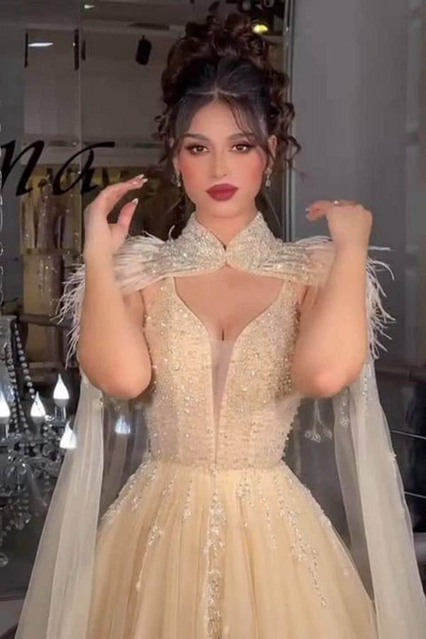 Formal dress with cape hot sale