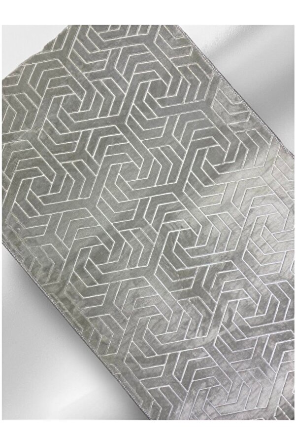 Dinarsu Carpet Harmony Pattern Gray Color Cut NonSlip Base Carpet