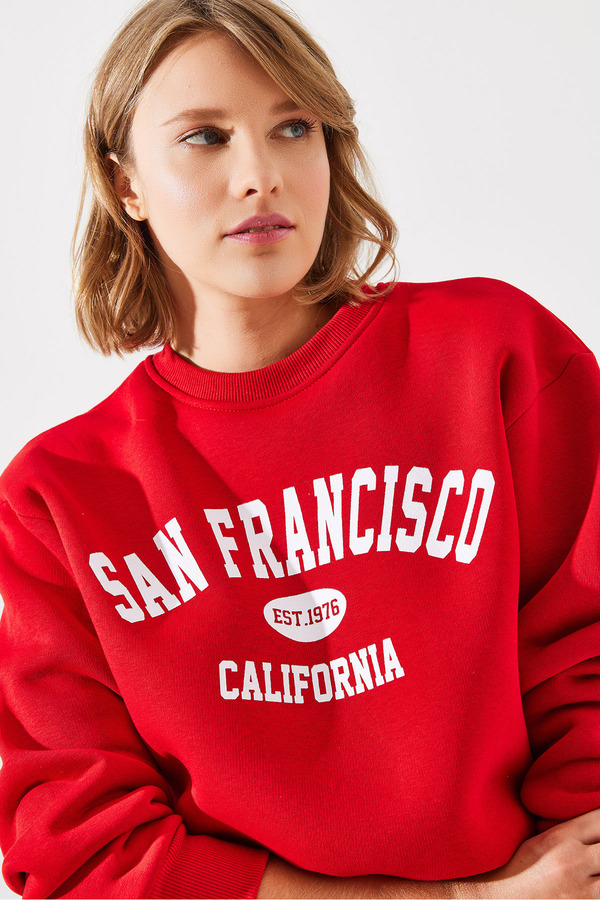 Bianco Lucci-Bluza damska San Francisco Printed Raised - Mbhs006 60601006 1