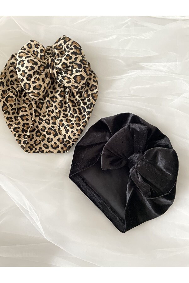 MASALBABY Kız Bebek Saç Bonesi Seti / Yeni Doğan Hediyelik / Fiyonklu Bone