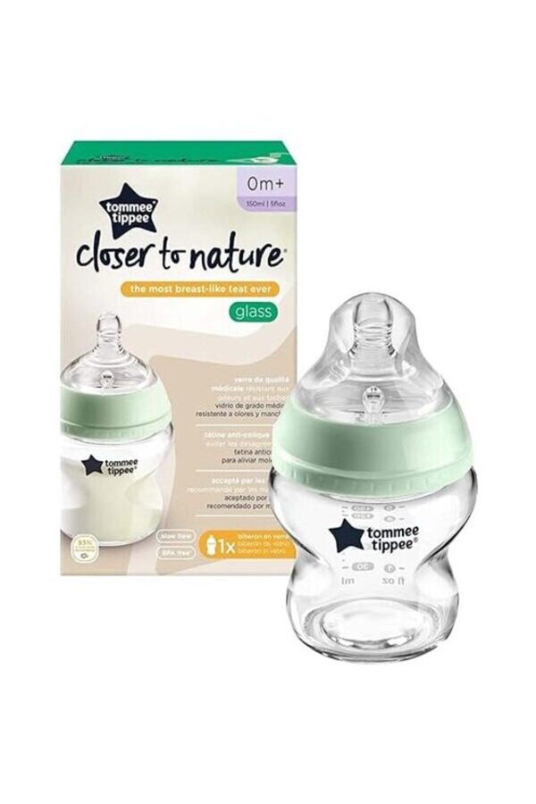Tommee Tippee Closer To Nature Cam Biberon Şeffaf Yeşil 150 ML