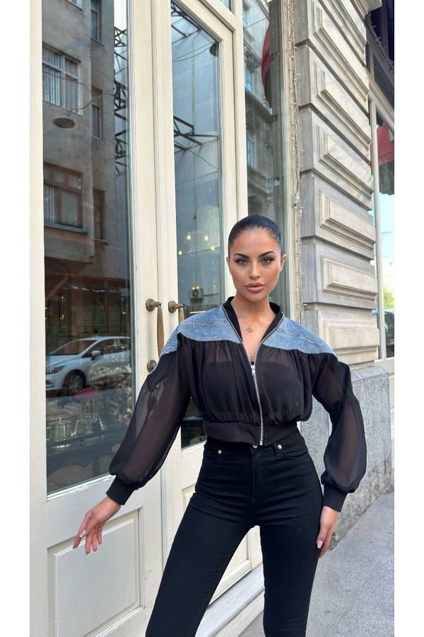 Transparent crop jacket online