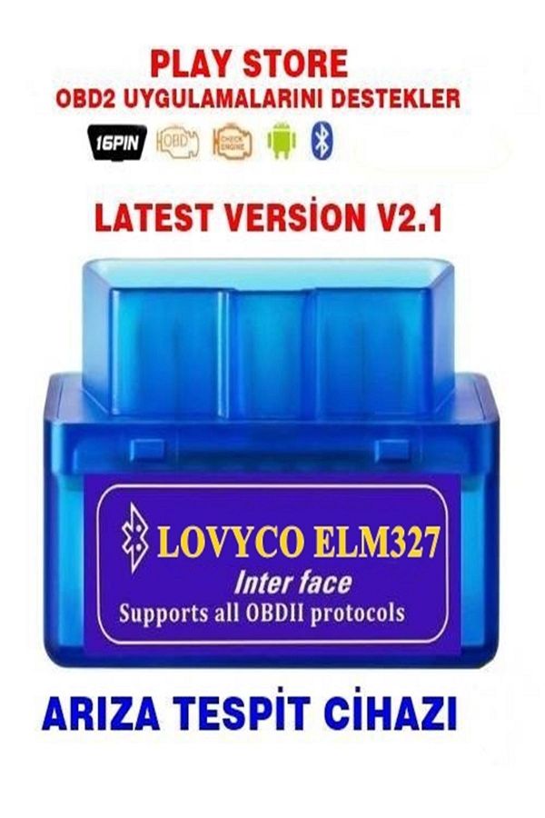 LOVYCO ELM327-2025 New Version Obd2 Bluetooth Turkish Car Fault Locator - V 2.1 1