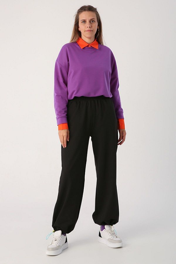 ALLDAY Black Elasticated Drawstring Sweatpants Trendyol