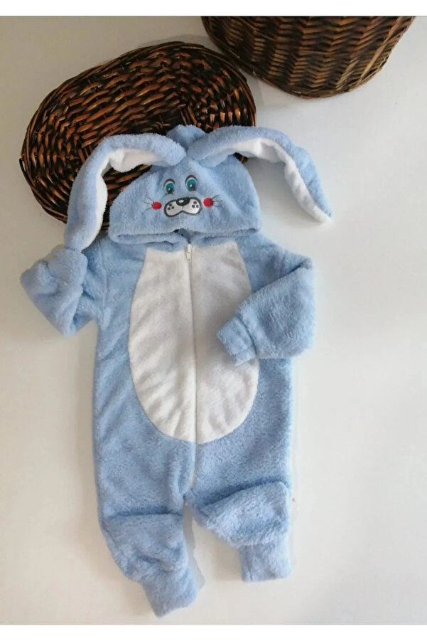 Nurcix Kız Erkek Bebek Çocuk  Kapüşonlu Welsoft Uyku Tulumu