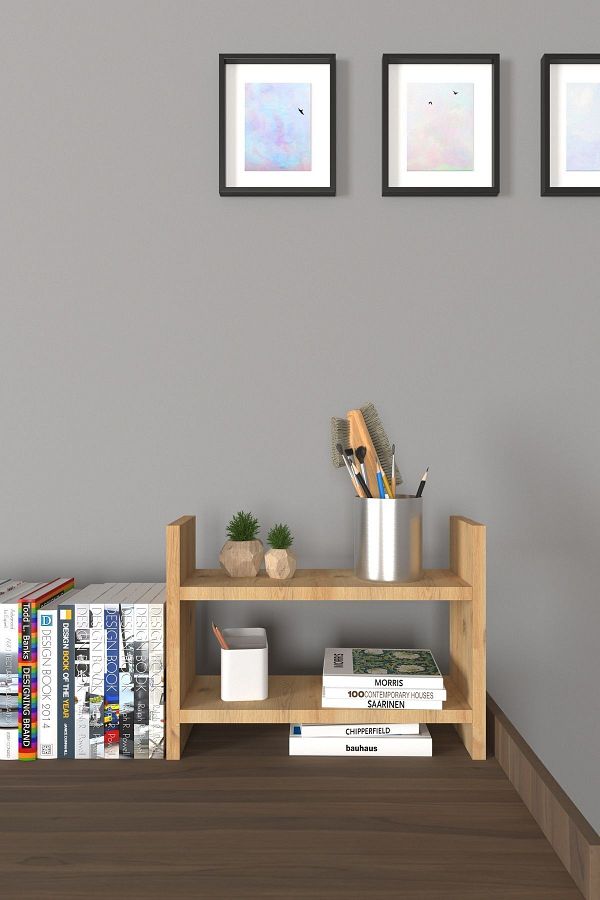 Mirobi-Arles Decorative Shelf - Multi-Purpose Table, Bench and Bookshelf Rivoli 1