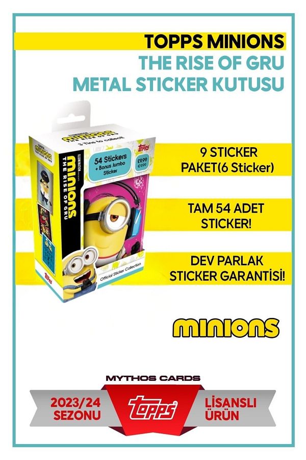 Topps-Pink Minions 2 Gru's Rise - Sticker Metal Box 1