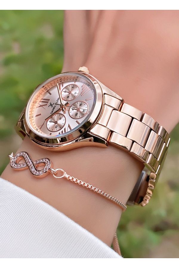 Daniel Klein Rose Gold Color Waterproof Women s Wristwatch with 2 Years Warranty Trendyol