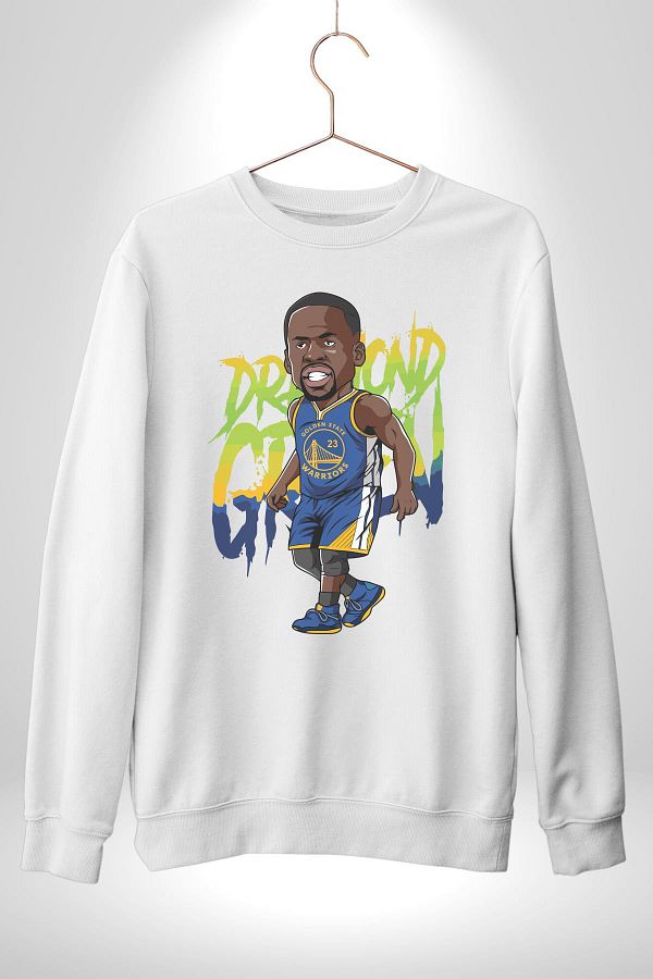 Angemiel Golden State Draymond Green Basketball White Sweatshirt Women and Men Trendyol