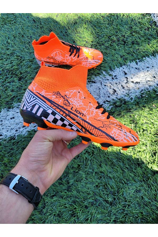 Lion Football Boots Artificial Glitter Socks Suitable for Field and Soil Use Trendyol