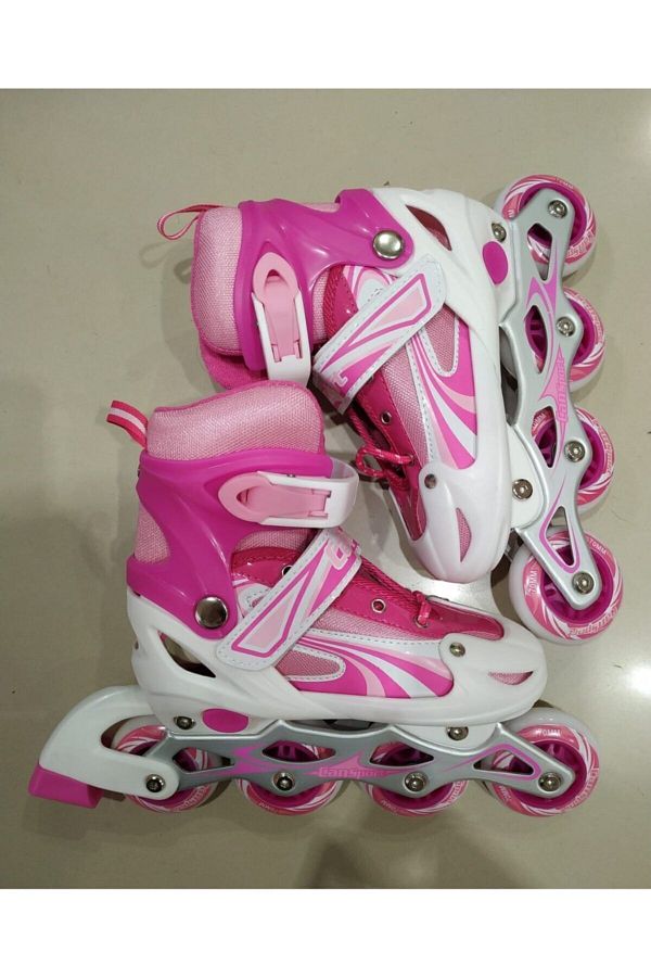 Burak-Double Wheel Adjustable Aluminum Children's Skate.. Pink 1