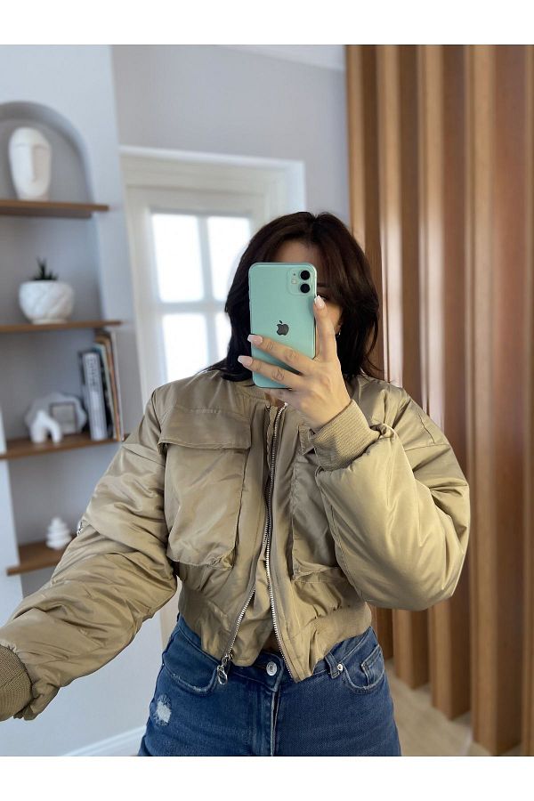 Crop top winter jacket on sale