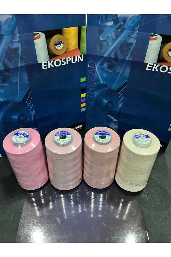 AYHANMAK-Set of 4 Sewing Thread 120 No 5000m Polyester Ekospun, High Strength, Ultra Quality 1