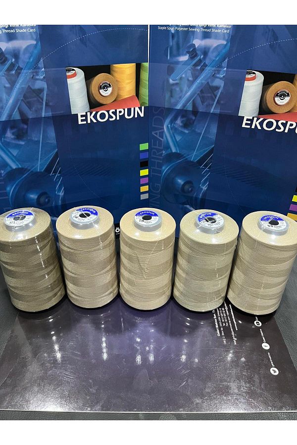 AYHANMAK-Set of 5 Sewing Thread 120 No 5000m Polyester Ekospun, High Strength, Ultra Quality 1