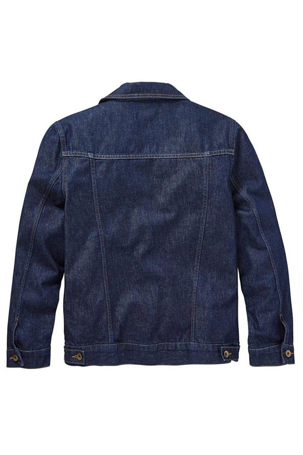 JD Williams Men s Navy Blue Large Size Denim Jacket Trendyol