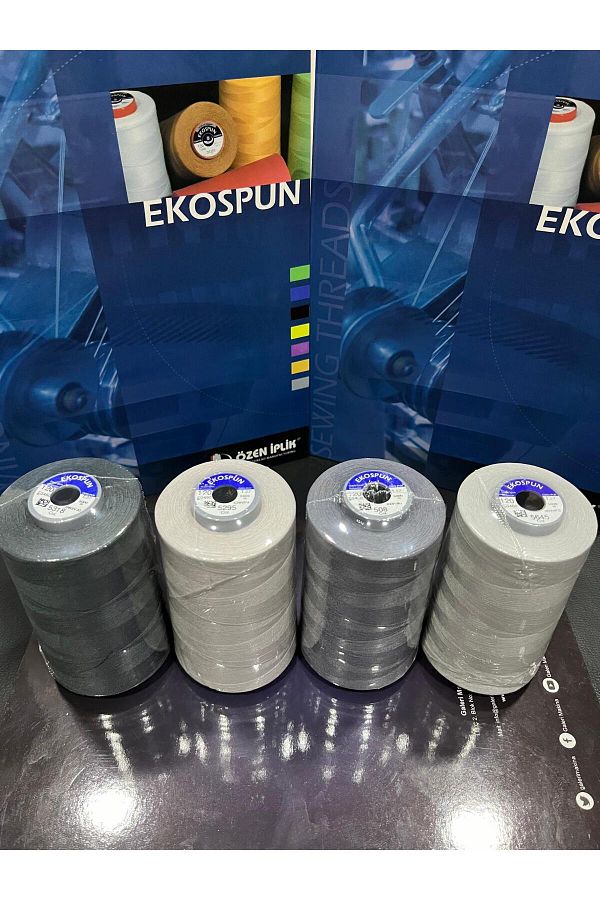 AYHANMAK-Set of 4 Sewing Thread 120 No 5000m Polyester Ekospun, High Strength, Ultra Quality 1