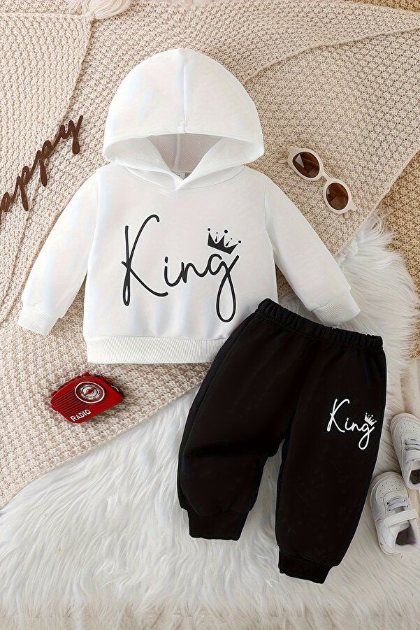 ADABEBEK Premium King Tarz Baskılı Alt Üst Bebek Takım 22572