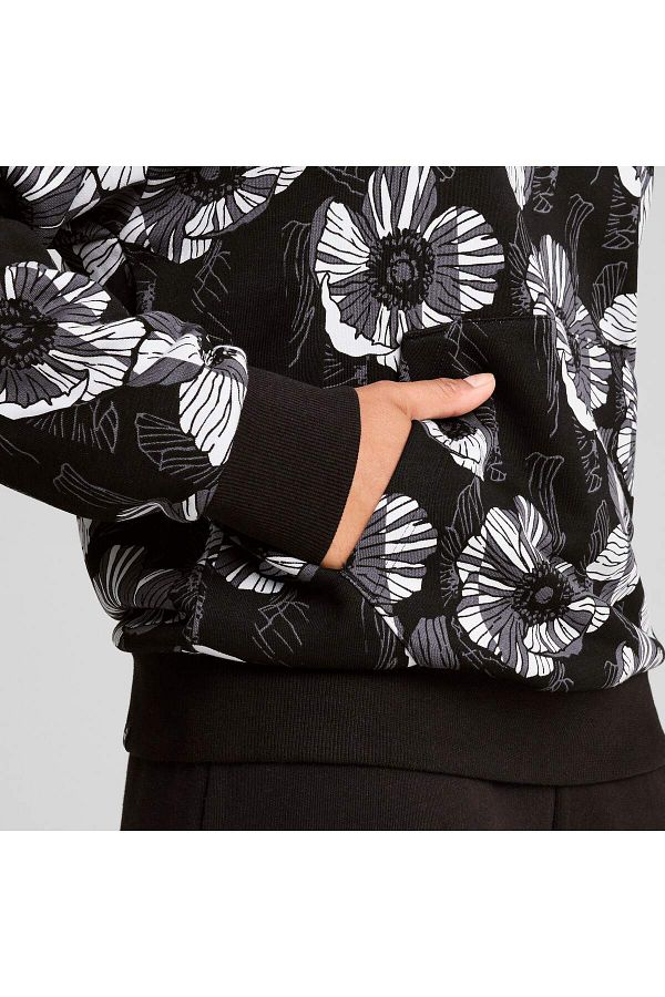 Puma-ESS+ CLASS ACT Kadın Grafik Kapüşonlu Sweatshirt 1
