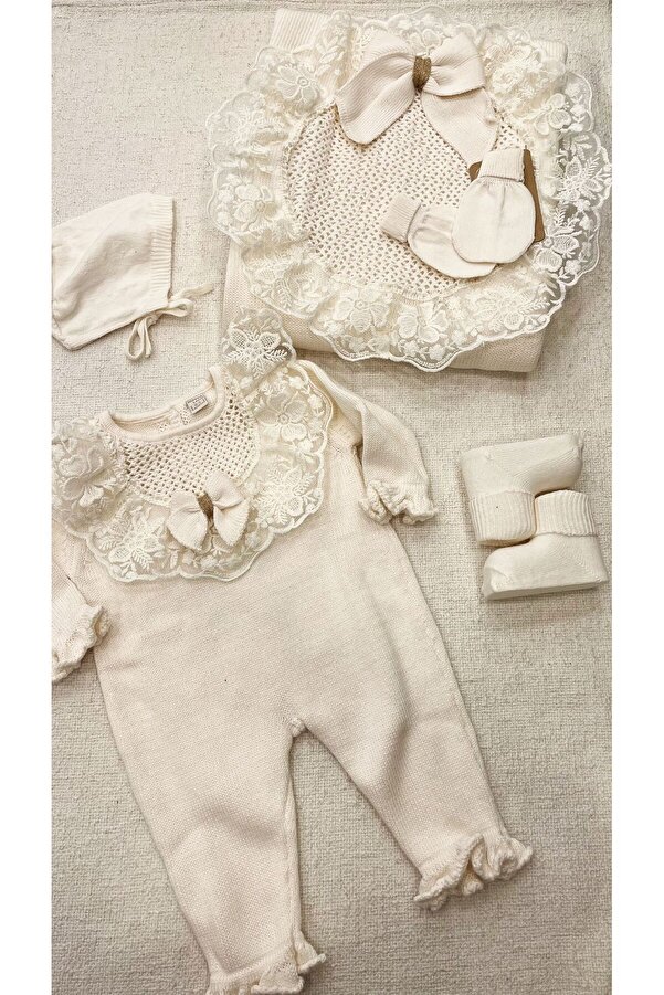 Nipperland KIZ VE ERKEK bebek için triko hastane çıkış seti %100 organik cotton