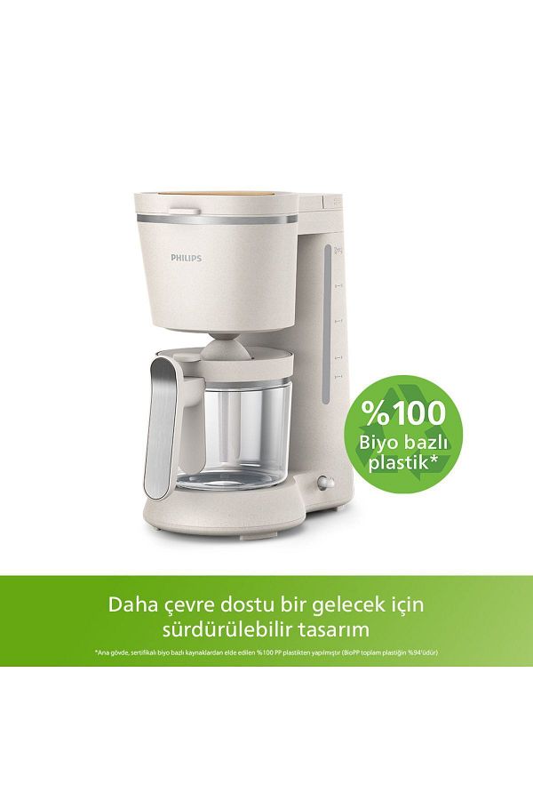 Philips Environmentally Friendly Kitchen 5000 Series Filter Coffee Maker 1.2L Capacity Cream HD5120 00 Trendyol